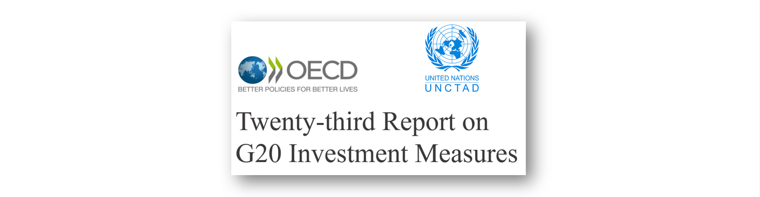 Twenty-third UNCTAD-OECD Report On G20 Investment Measures Released ...